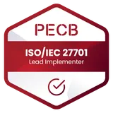 PECB Certified ISO/IEC 27701 Lead Implementer badge